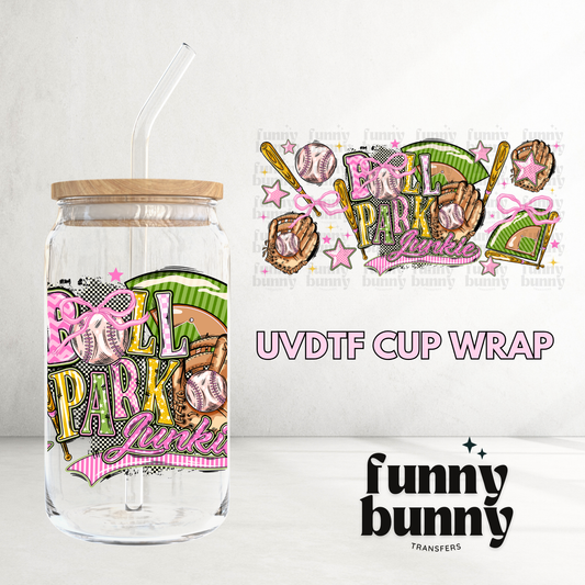 Baseball Park Junkie - 16oz UVDTF Cup Wrap