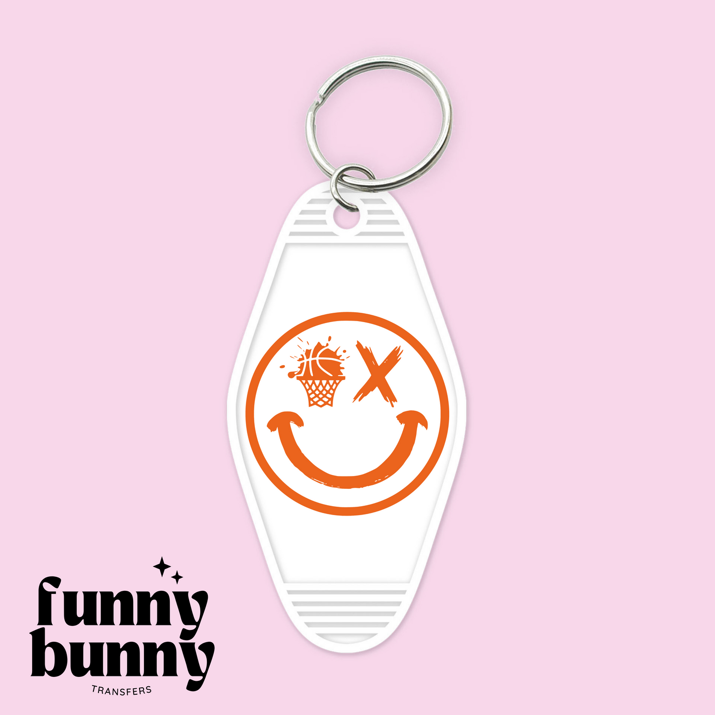 Basketball Smiley - Motel Keychain