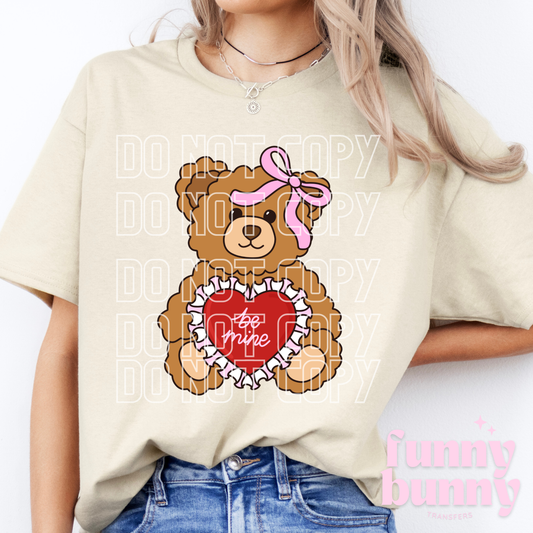 Be Mine Bear Cutie - DTF Transfer