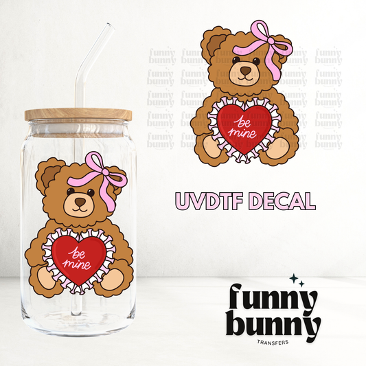 Be Mine Teddy Cutie - UVDTF Decal
