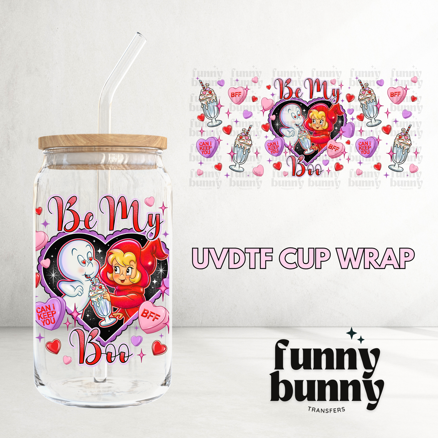 Be My Boo - 16oz UVDTF Cup Wrap