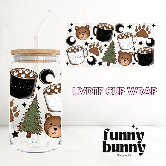 Bear Mug - 16oz UVDTF Cup Wrap