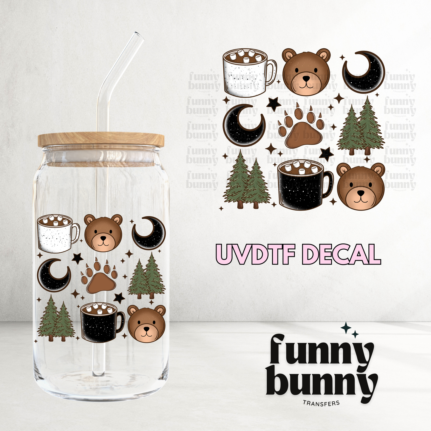 Bear Mug - UVDTF Decal