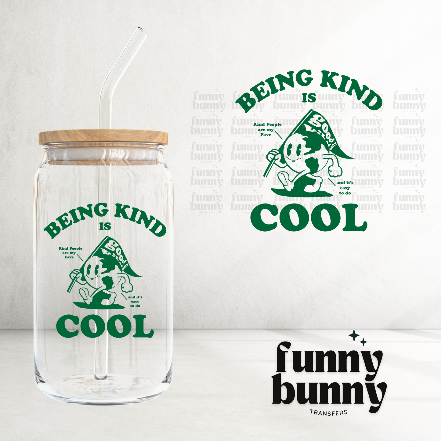 Being Kind Is Cool - UVDTF Decal