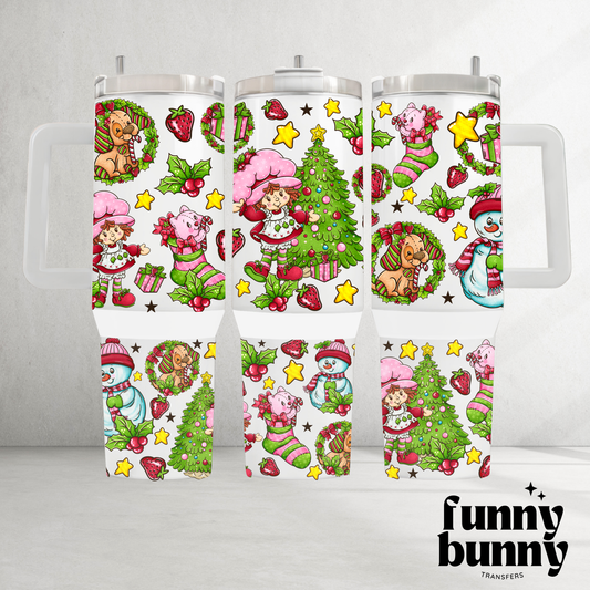 Berry Christmas - 40oz UVDTF Tumbler Wrap