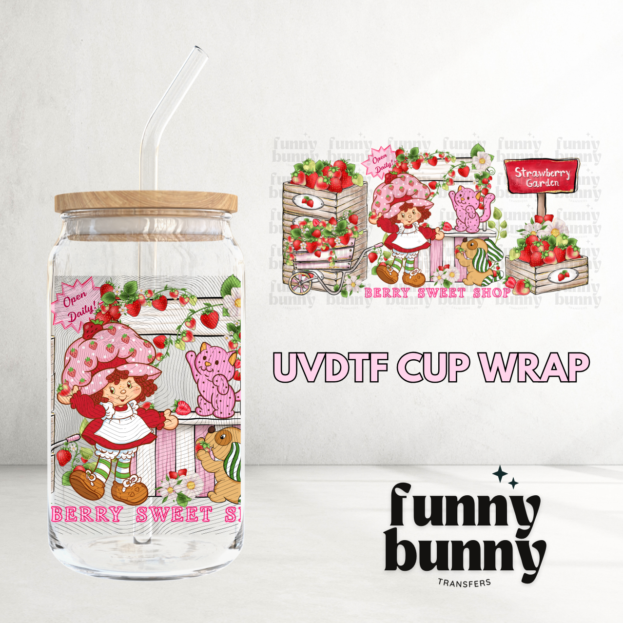 Berry Sweet Shop - 16oz UVDTF Cup Wrap