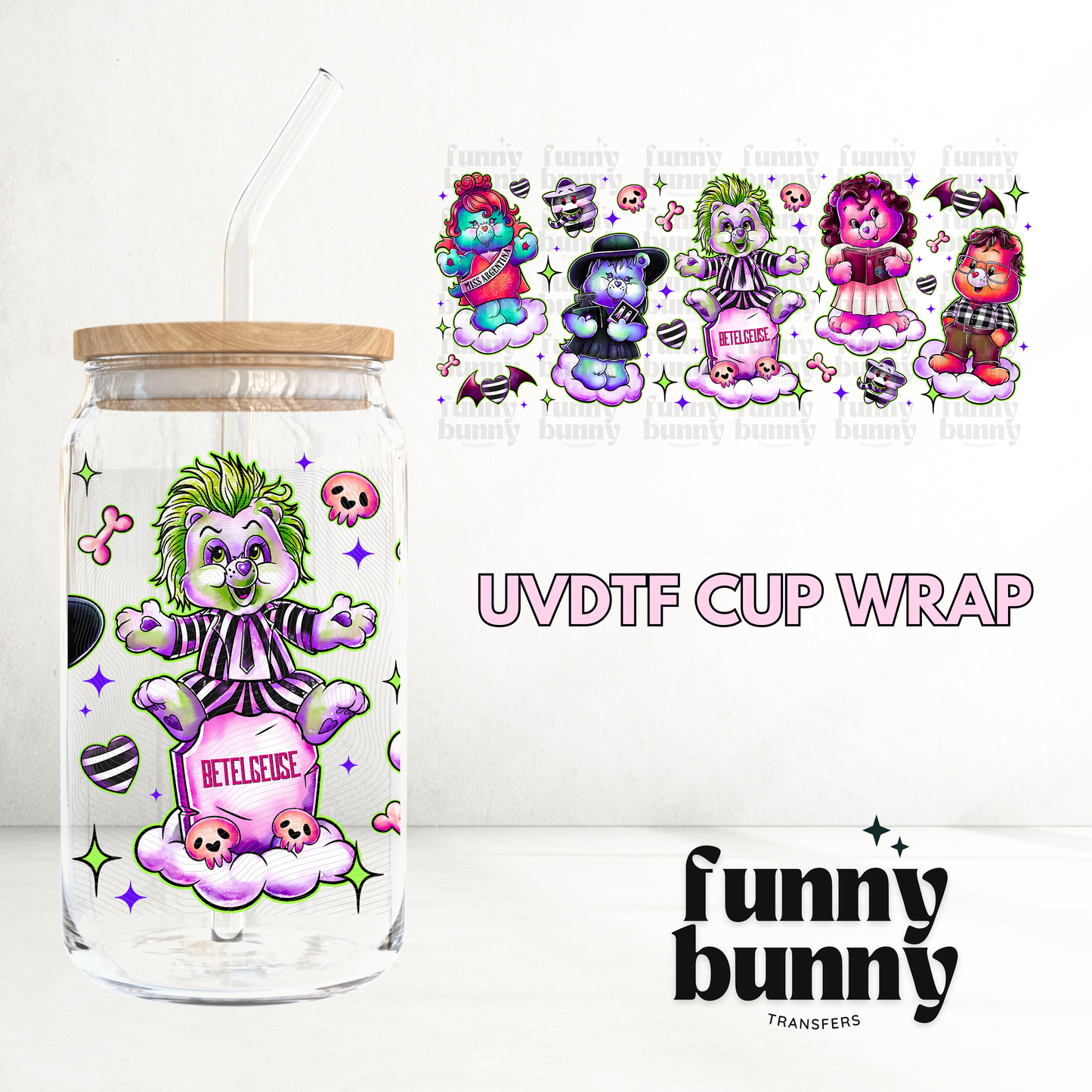 Beetle Bears - 16oz UVDTF Cup Wrap