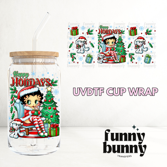 Betty Xmas - 16oz UVDTF Cup Wrap