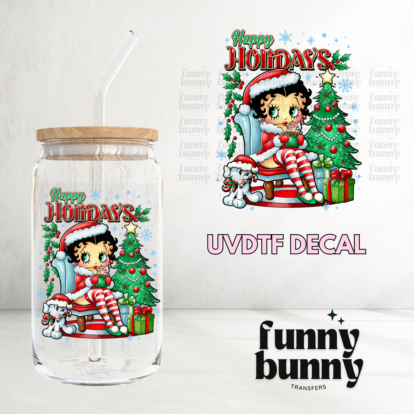 Betty Xmas - UVDTF Decal