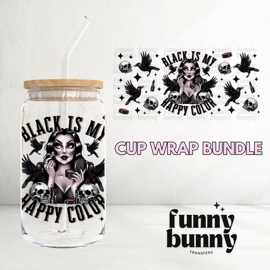 Black Is My Happy Color - 16oz UVDTF Cup Wrap