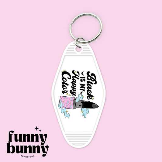 Black Is My Happy Color Lipstick - Motel Keychain