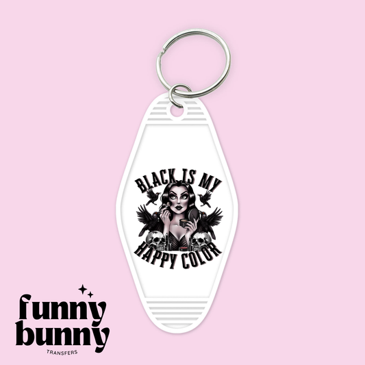 Black Is My Happy Color - Motel Keychain