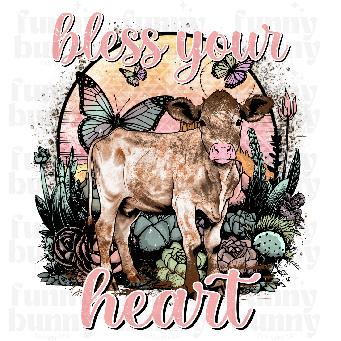 Bless Your Heart Western -  Sublimation Transfer