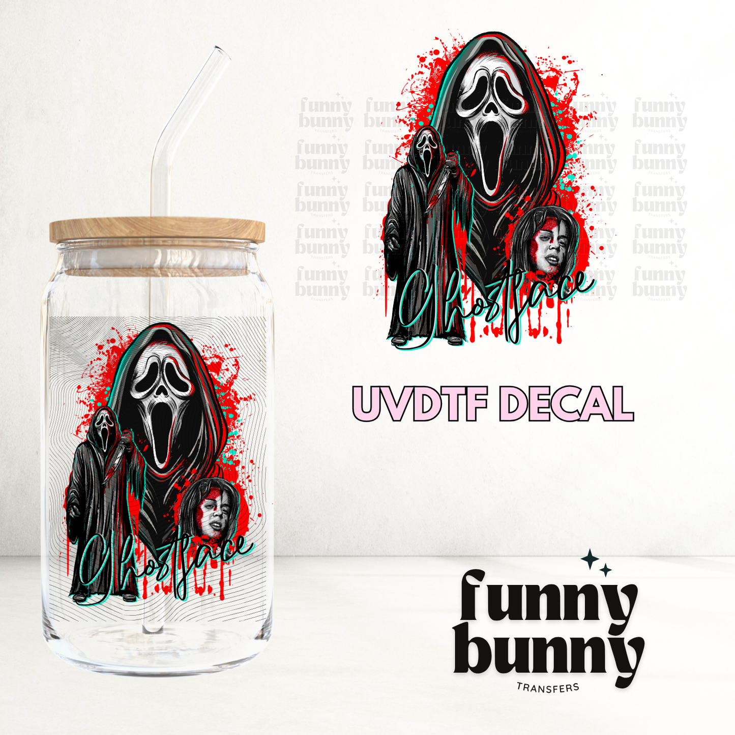Bloody Ghostface - UVDTF Decal