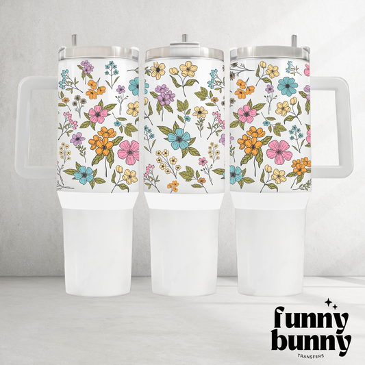 Blooming Garden - 40oz UVDTF Tumbler Wrap