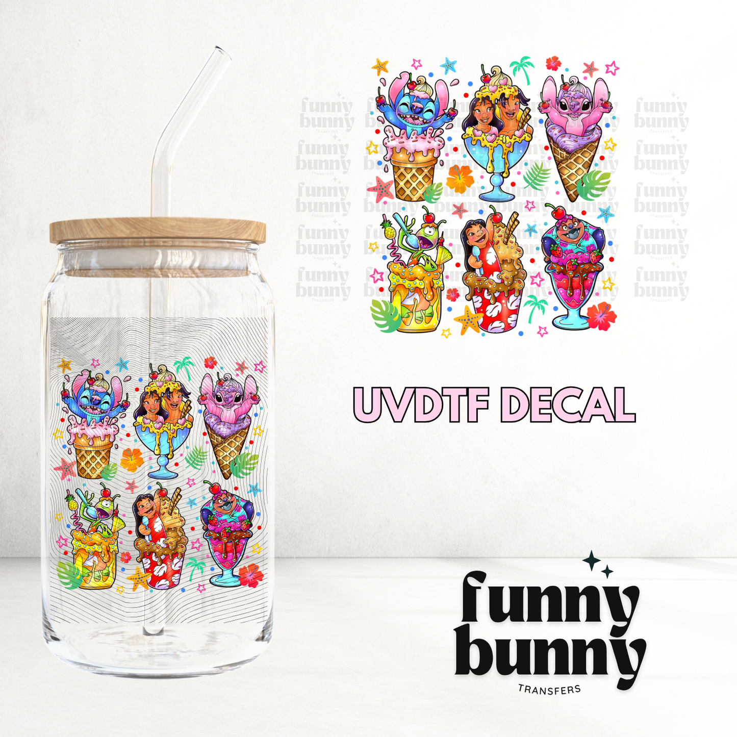 Blue Alien Ice Cream - UVDTF Decal