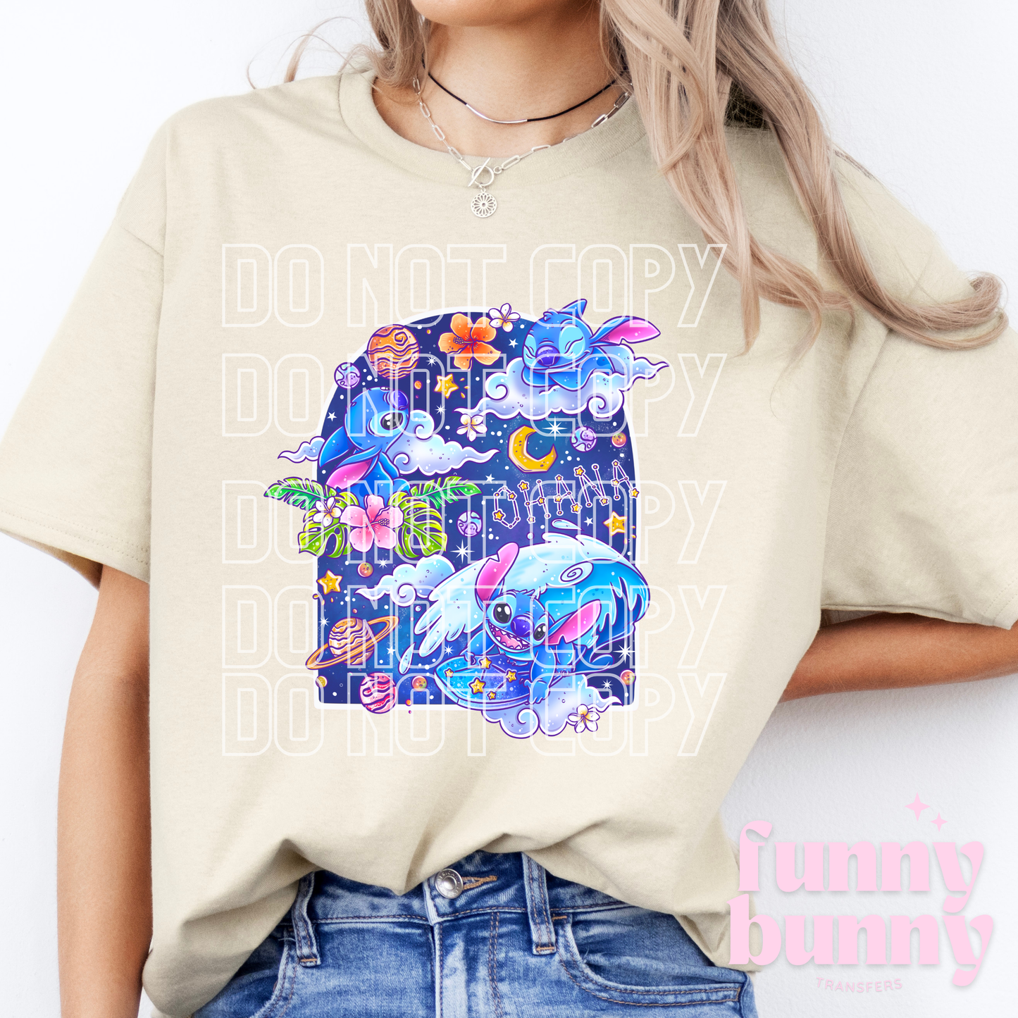 Blue Alien Ohana Cutie - DTF Transfer