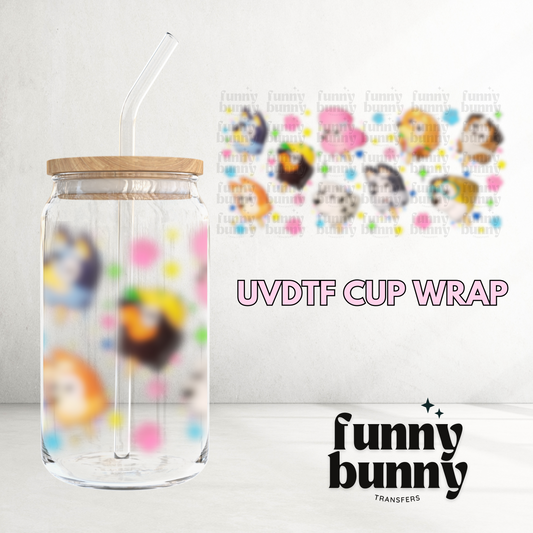 Blue Popsicles -  16oz UVDTF Cup Wrap