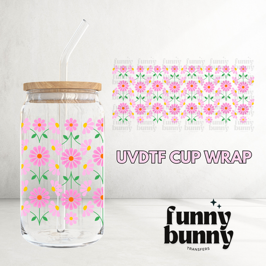 Blush Wildflowers - 16oz UVDTF Cup Wrap