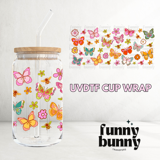 Boho Butterflies - 16oz UVDTF Cup Wrap