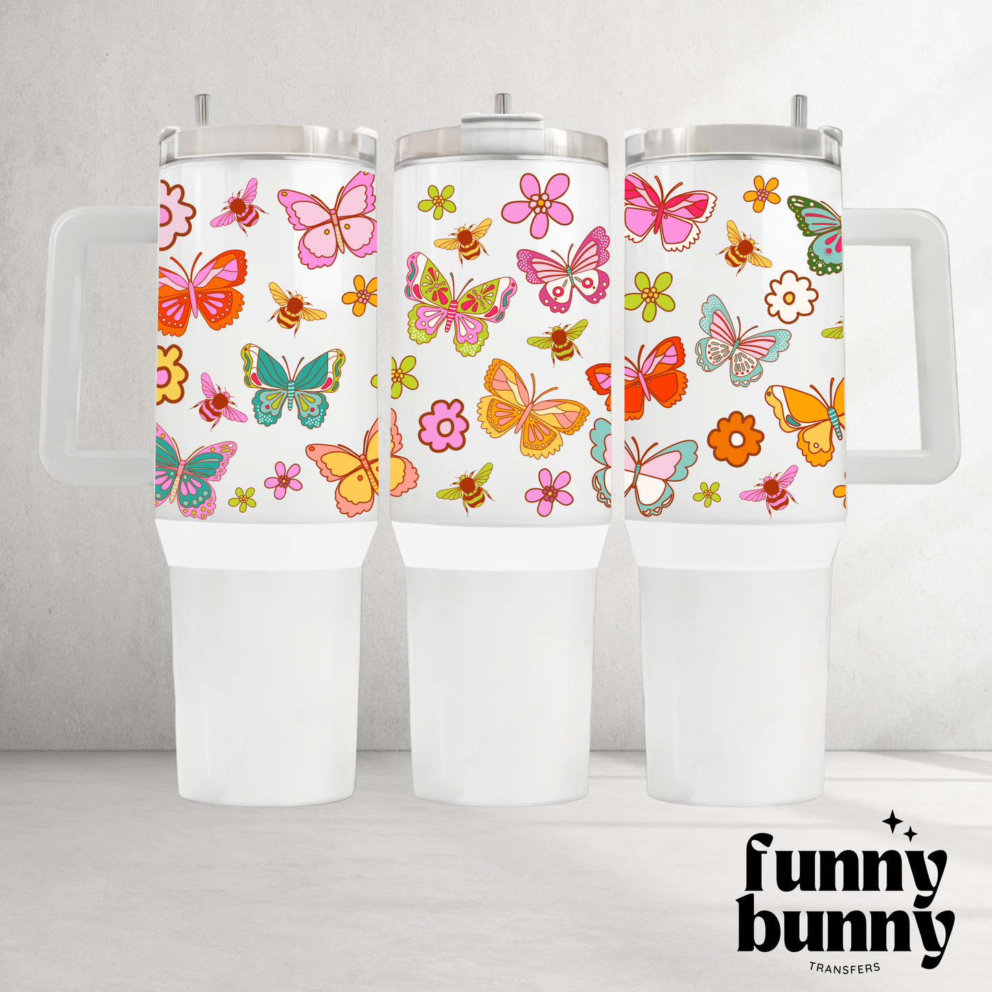 Boho Butterflies - 40oz UVDTF Tumbler Wrap