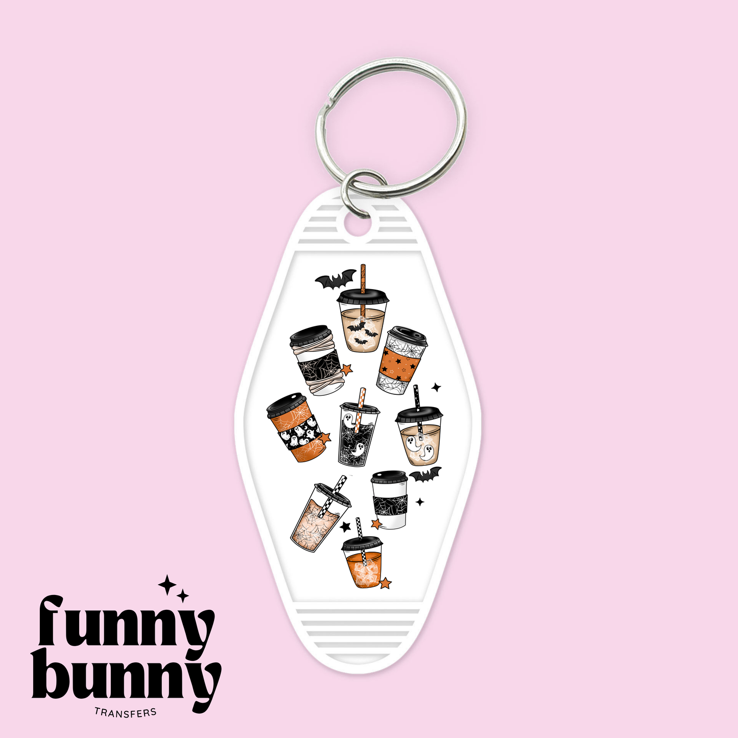 Boo-Sheet Coffee Cups - Motel Keychain