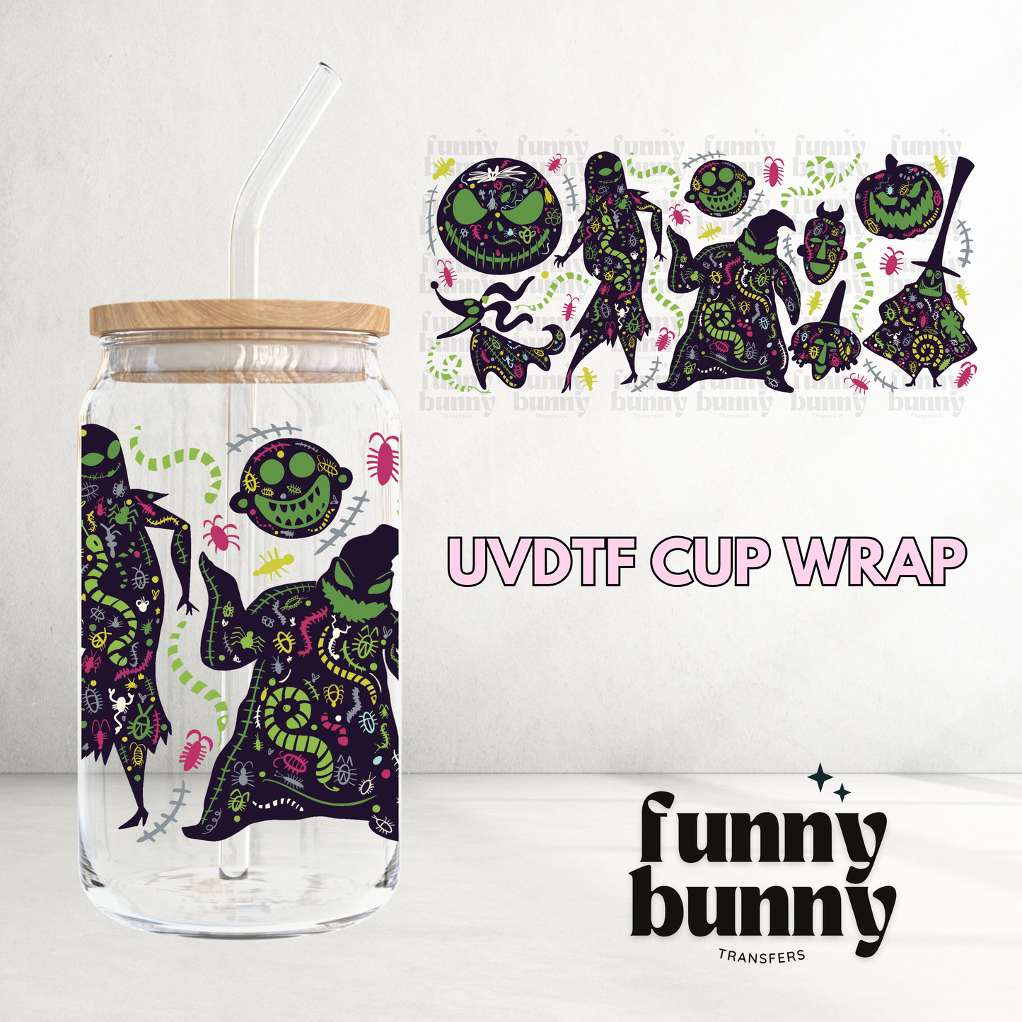 Boogie Nightmare - 16oz UVDTF Cup Wrap