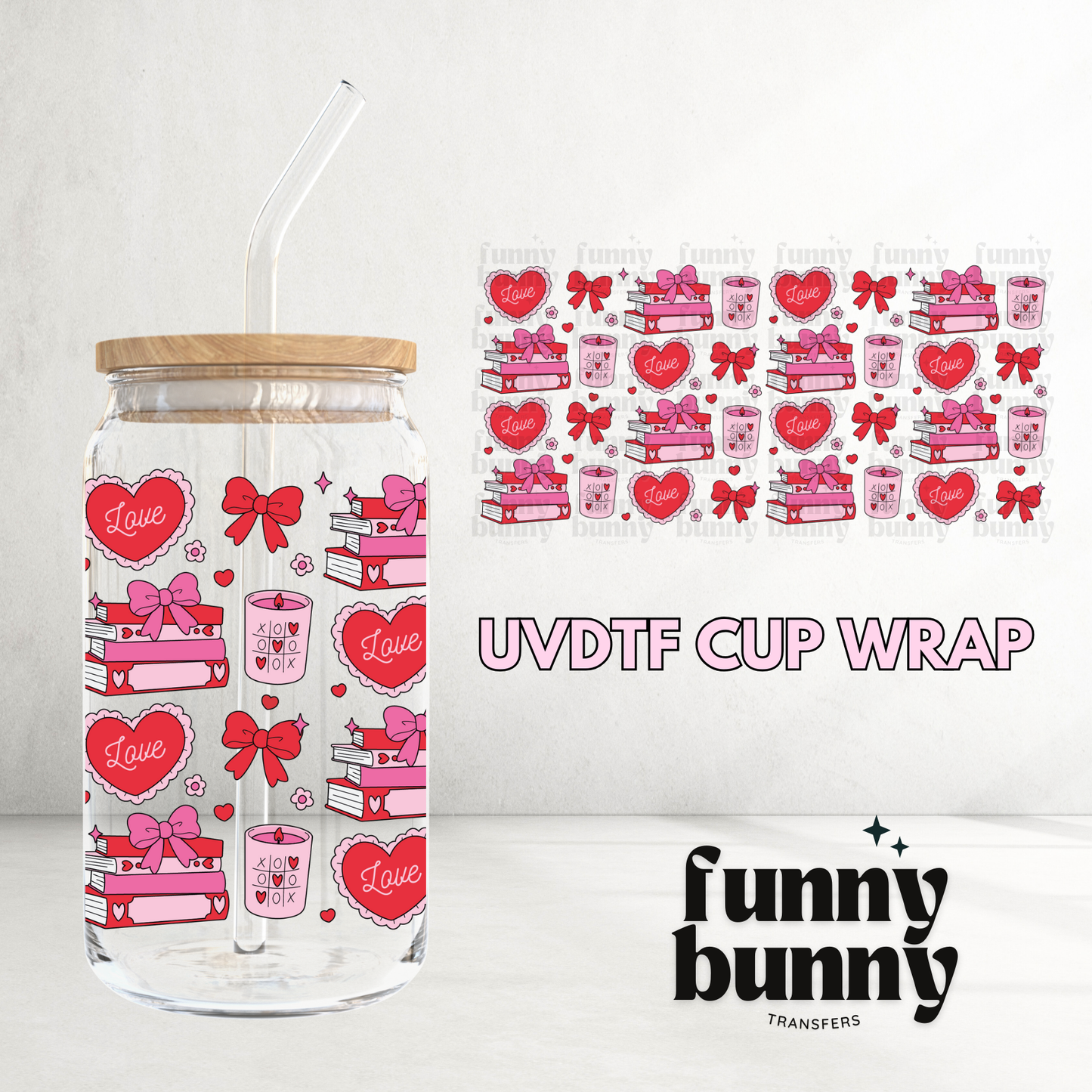 Book-ish Vday - 16oz UVDTF Cup Wrap