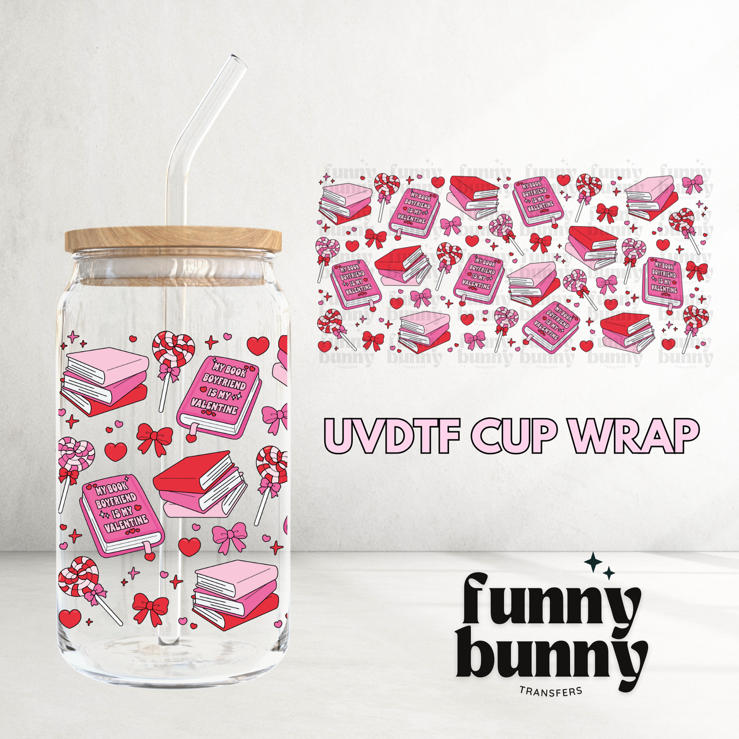 Book BF -16oz UVDTF Cup Wrap