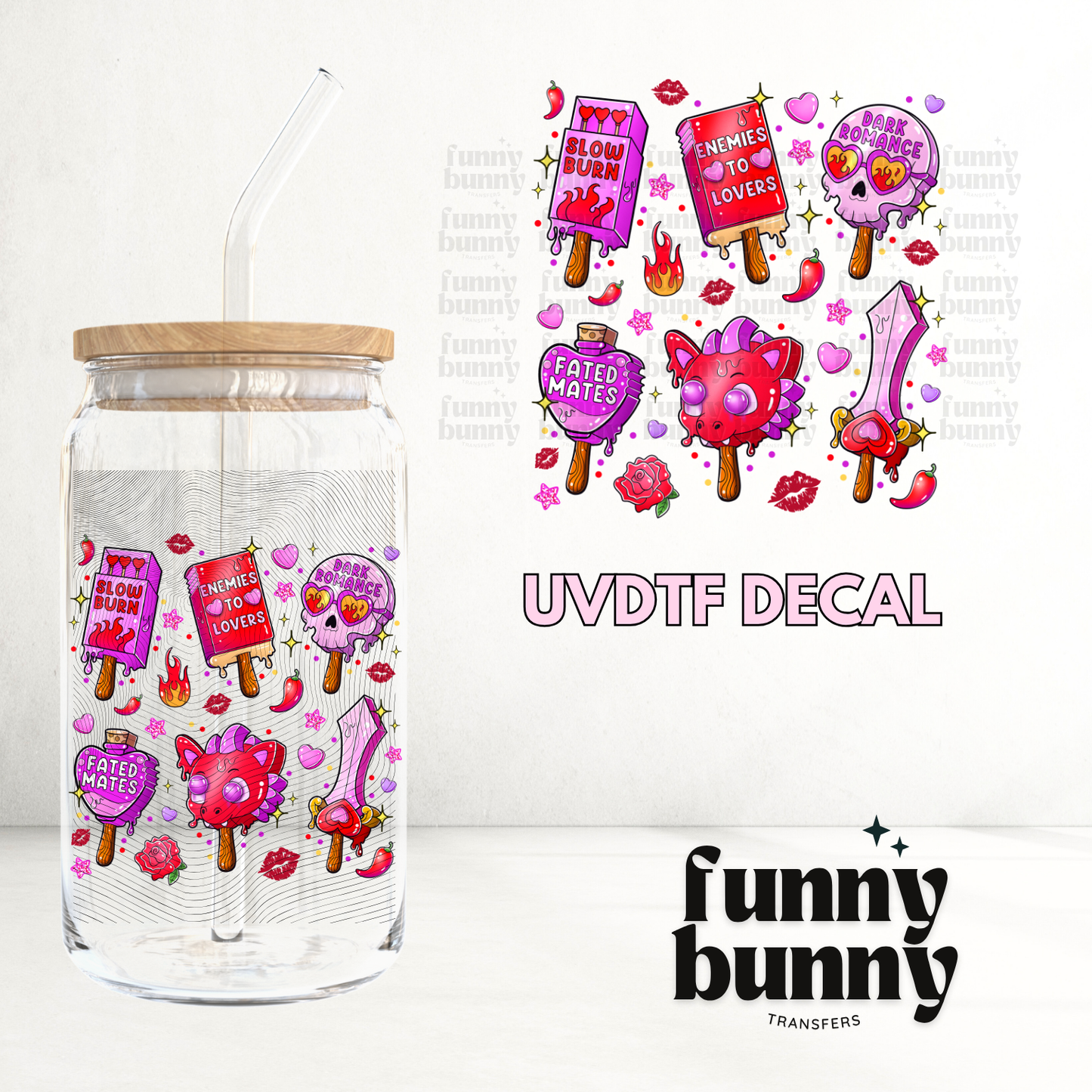 Book Lover Popsicles - UVDTF Decal