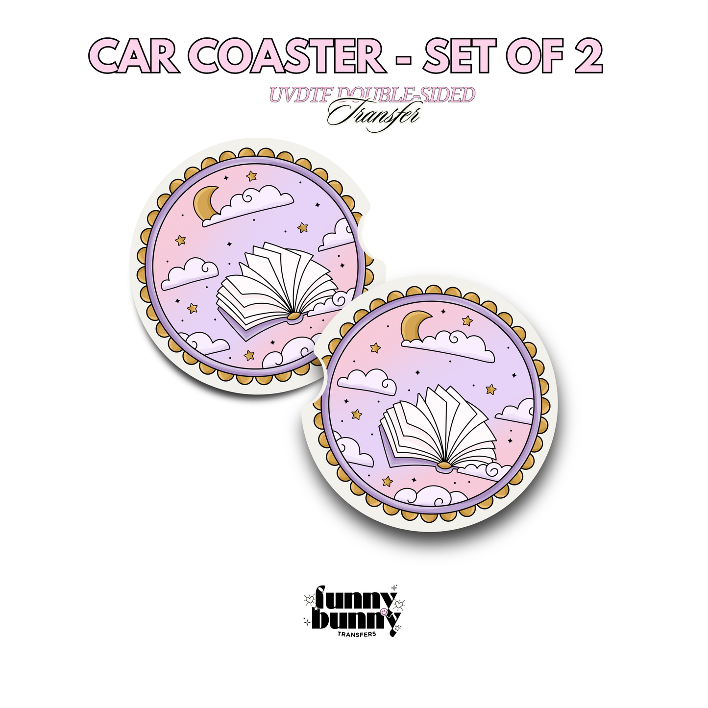 Book Magic I - UVDTF Coaster