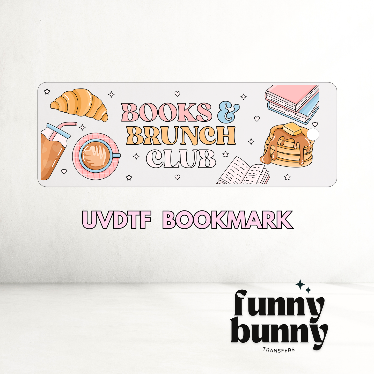 Book & Brunch Club - UVDTF Bookmark Decal