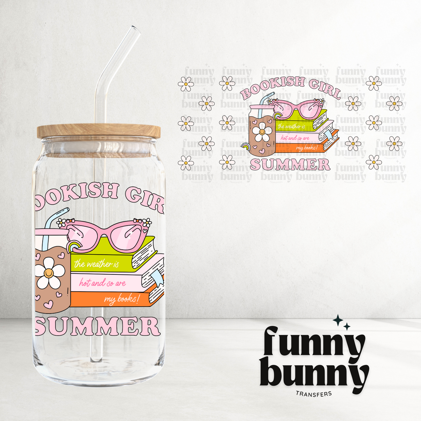 Bookish Girl Summer - 16oz UVDTF Cup Wrap