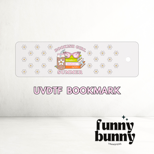 Bookish Girl Summer - UVDTF Bookmark Decal
