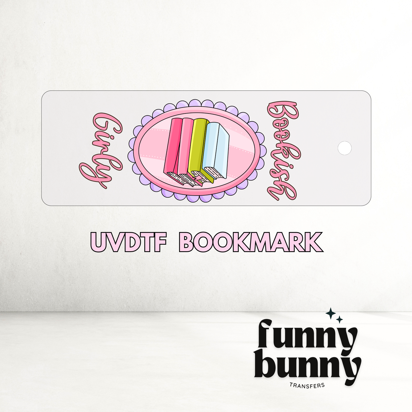 Bookish Girly Cutie - UVDTF Bookmark Decal