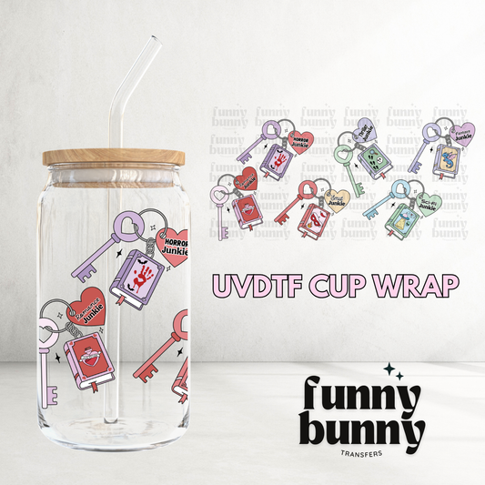 Bookish Junkie Keys - 16oz UVDTF Cup Wrap