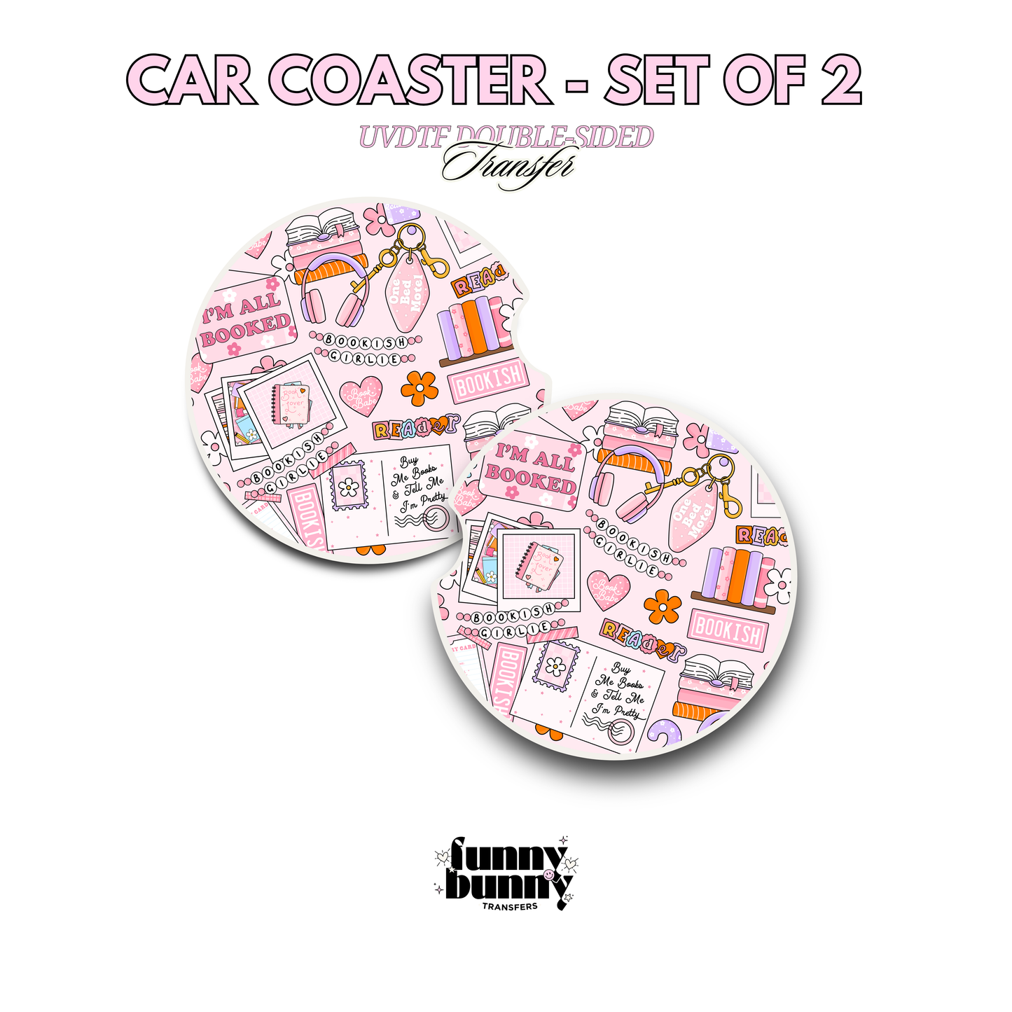 Bookish Pretty Girl - UVDTF Coaster