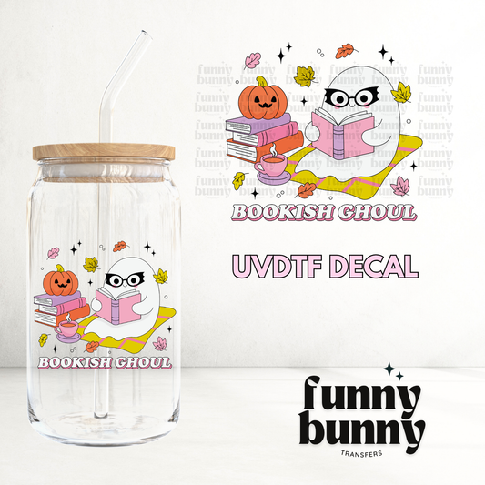 Bookish Pumpkin Boo - UVDTF Decal