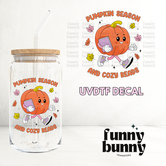 Bookish Pumpkin Cutie - UVDTF Decal