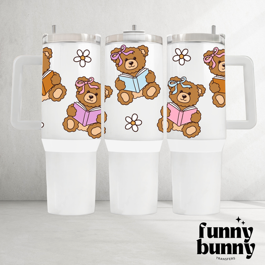 Bookish Teddy Bears - 40oz UVDTF Tumbler Wrap