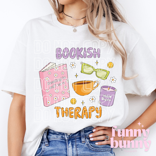 Bookish Therapy Girlie - DTF Transfer