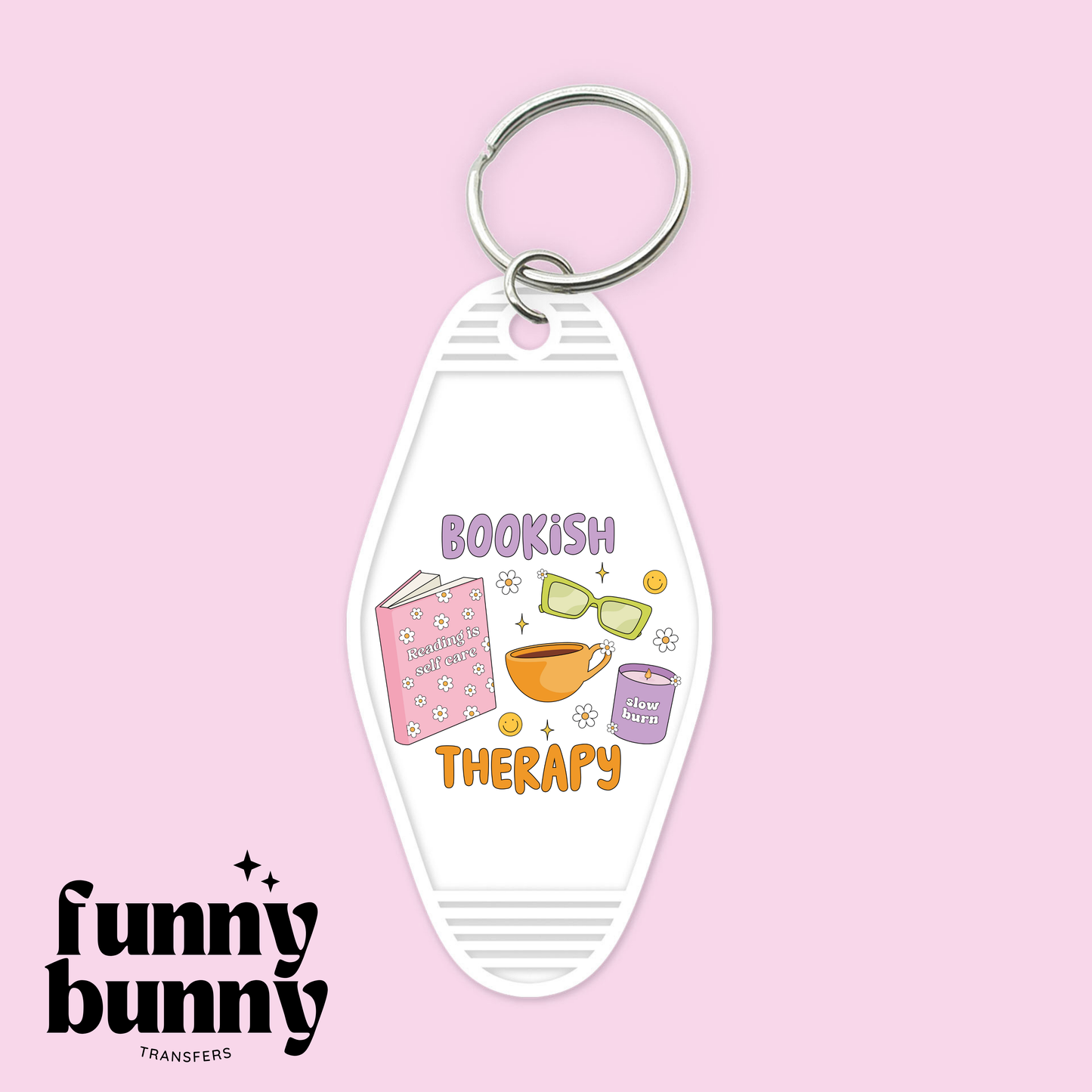 Bookish Therapy Girlie - Motel Keychain