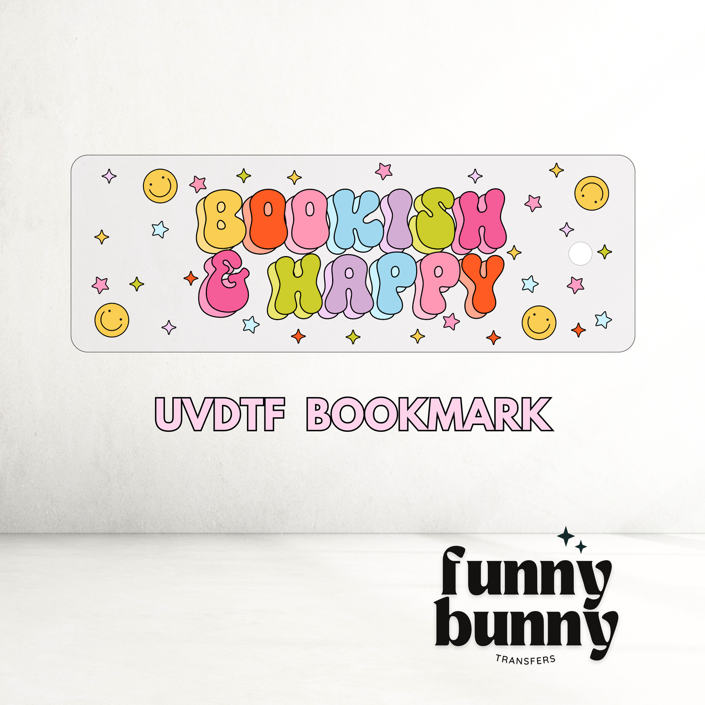 Bookish & Happy - UVDTF Bookmark Decal