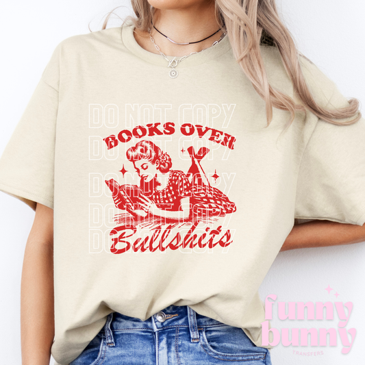 Books Over Bullshit - DTF Transfer