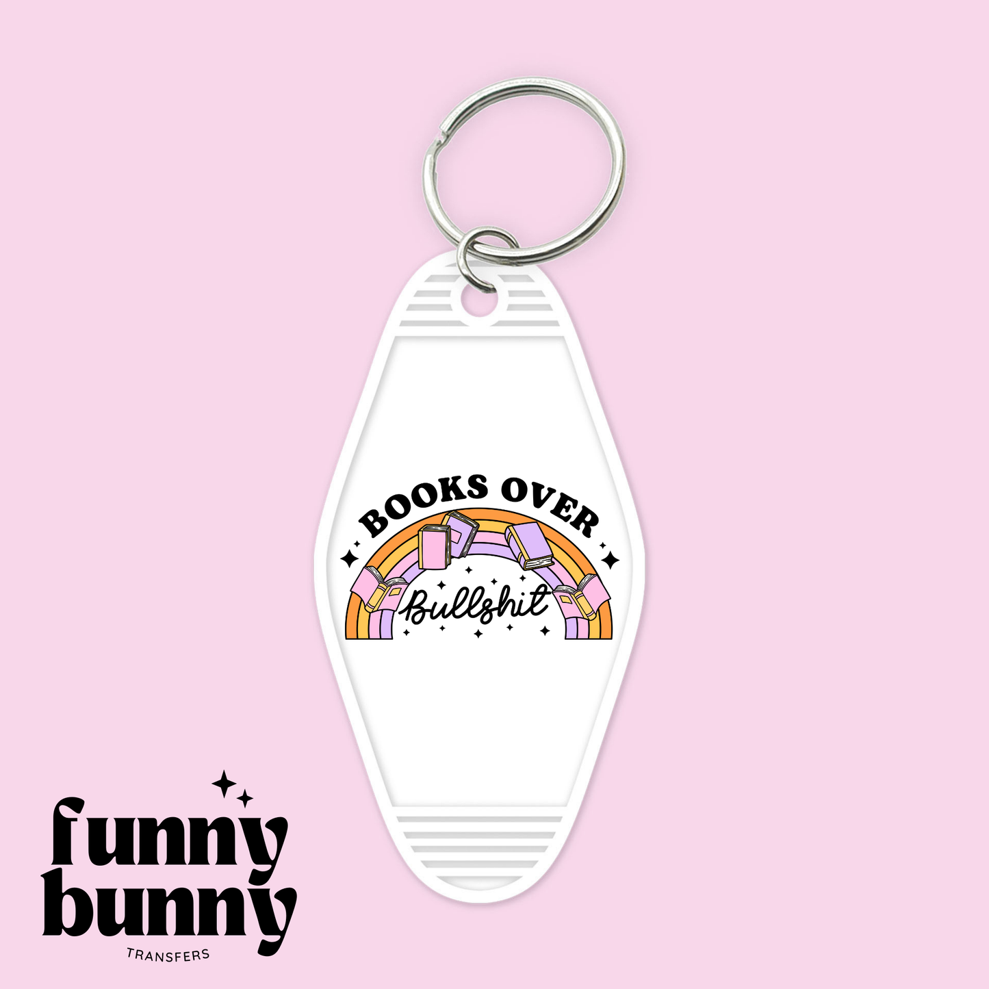 Books Over BS - Motel Keychain