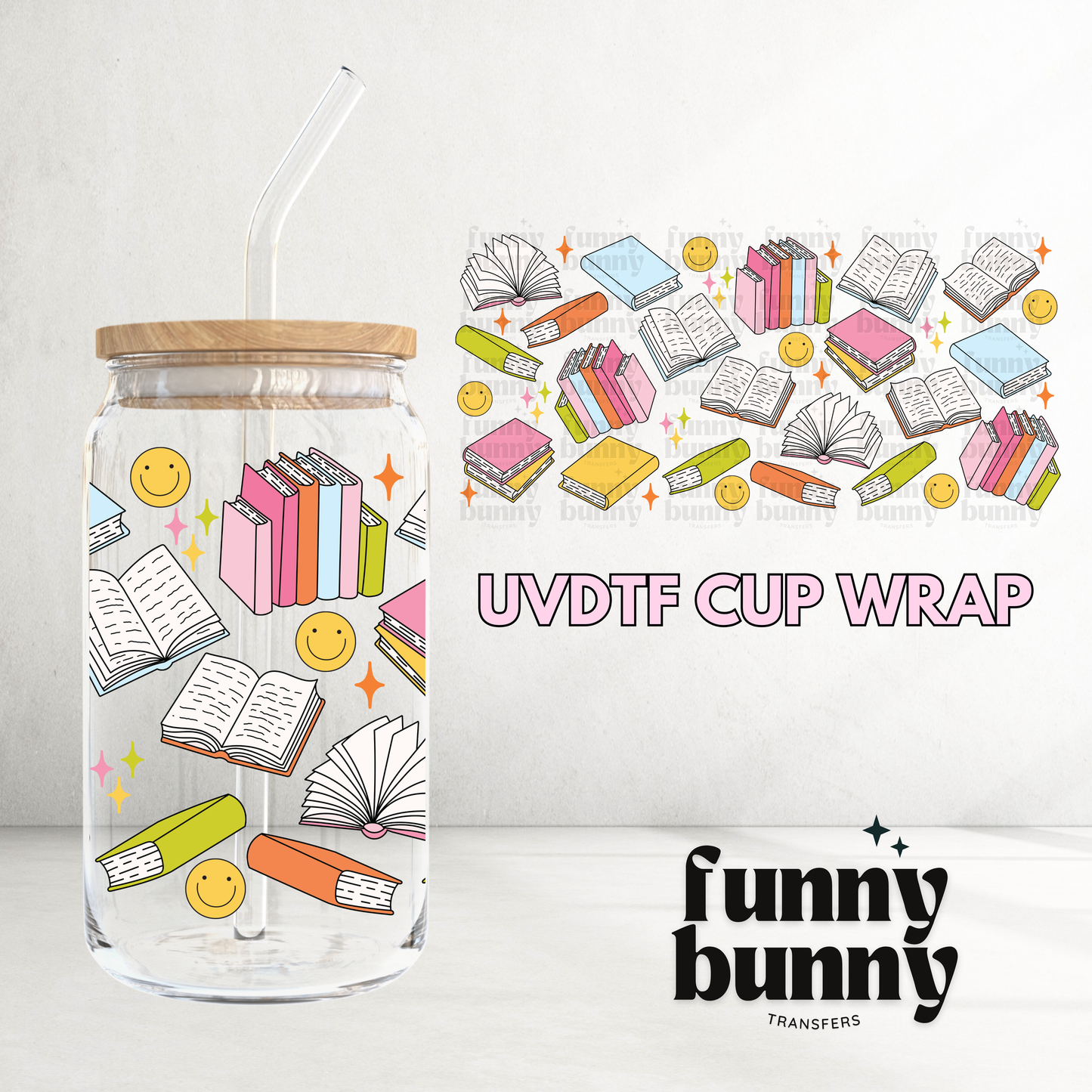 Books & Books - 16oz UVDTF Cup Wrap