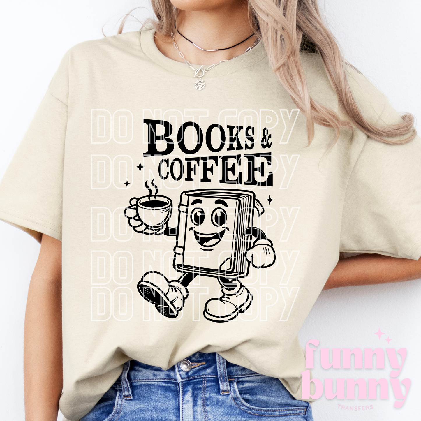 Books & Coffee Dude - DTF Transfer