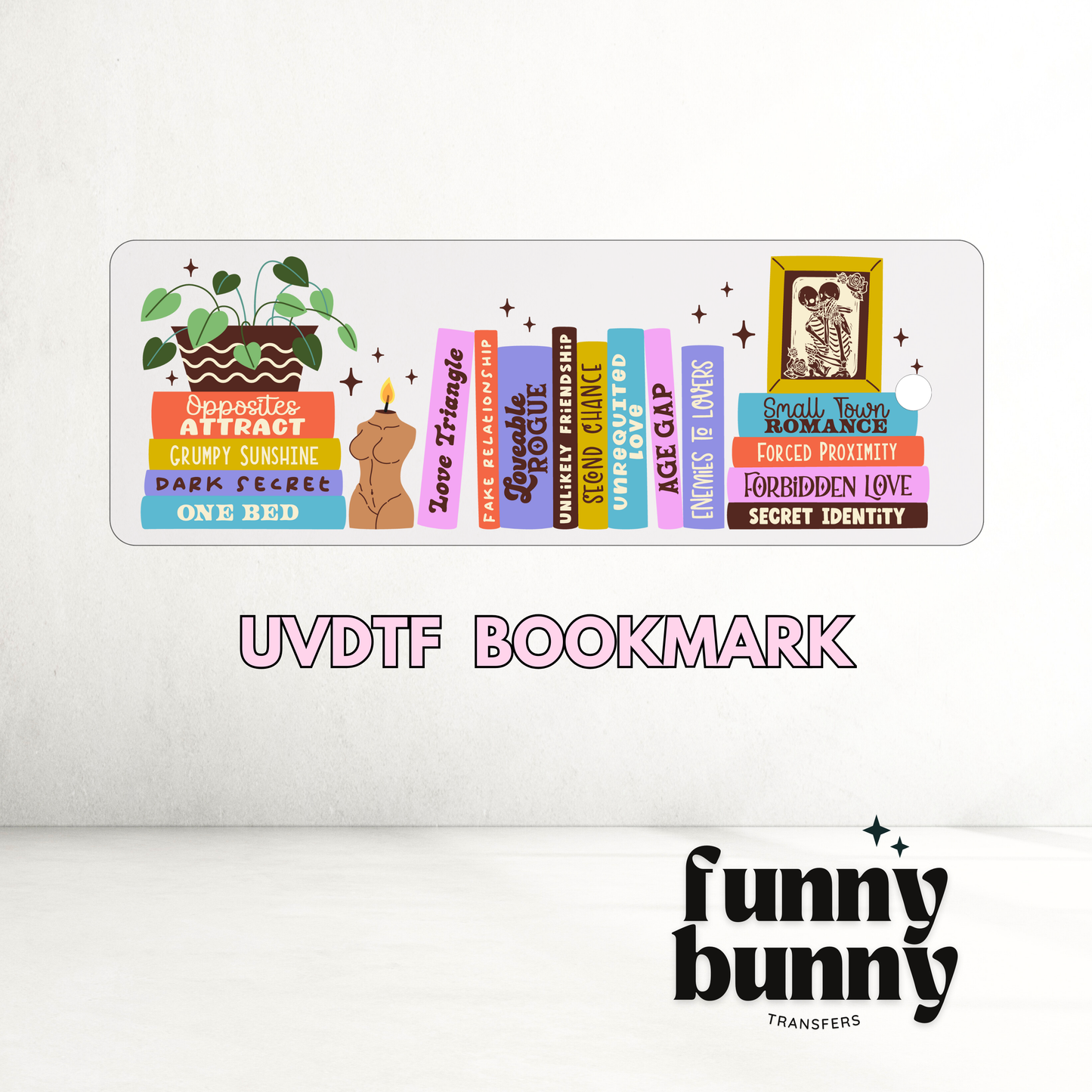 Bookshelf - UVDTF Bookmark Decal