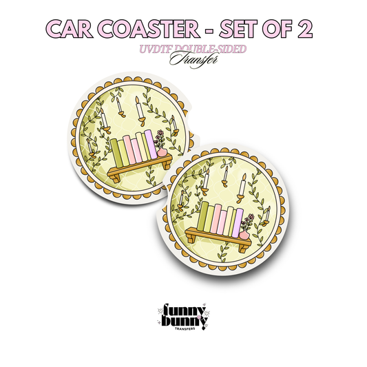 Bookshelf 2.0 - UVDTF Coaster