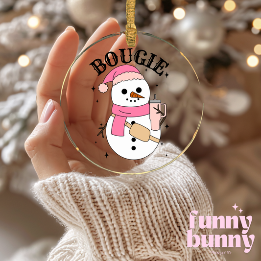 Bougie Snowman - UVDTF Ornament Decal